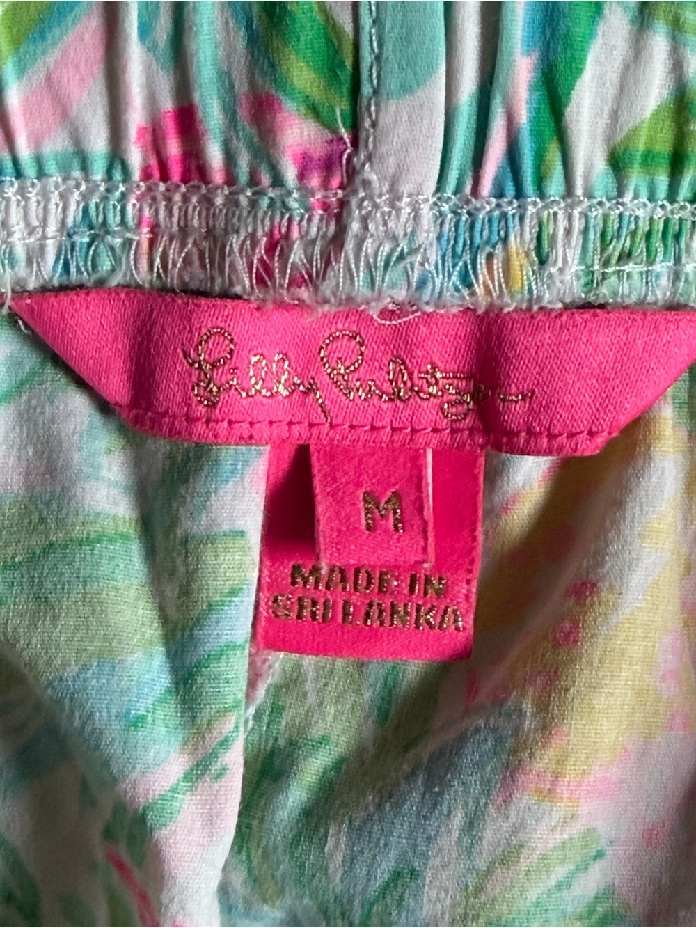 Lilly Pulitzer Ocean View Tropical Pull On Shorts in Pear Necessities, Size M - Picture 5 of 9